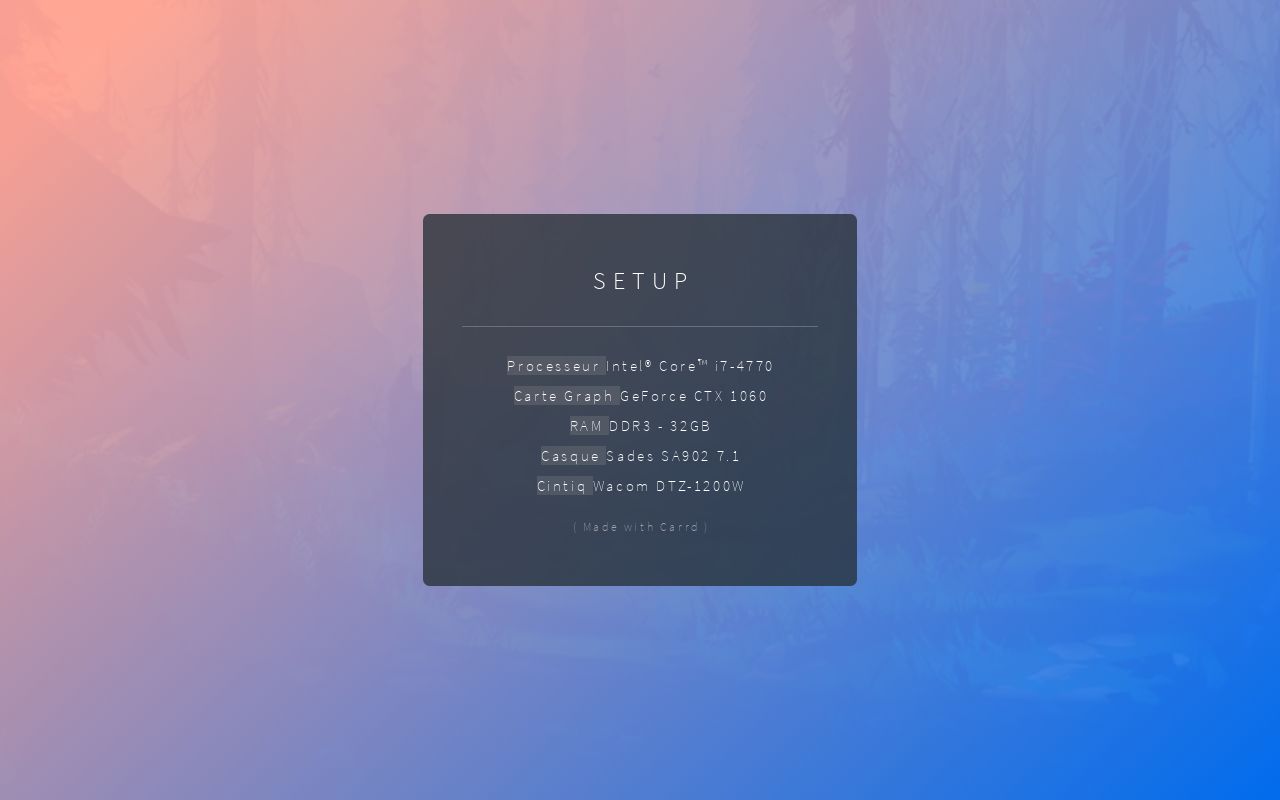 Carrd profile picture for @setup